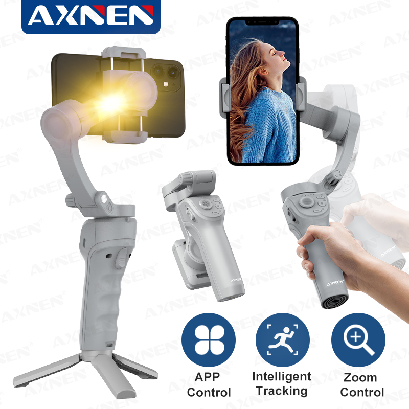 Photography Lighting System - Handheld 3-Axis Gimbal Stabilizer for Smartphone,