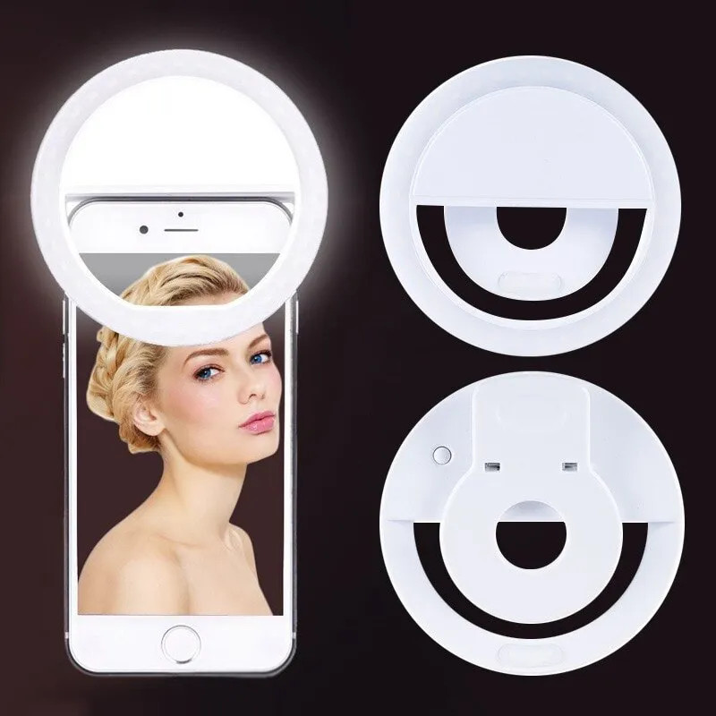 USB Rechargeable LED Selfie Ri - đánh giá và giá Photography Lightning