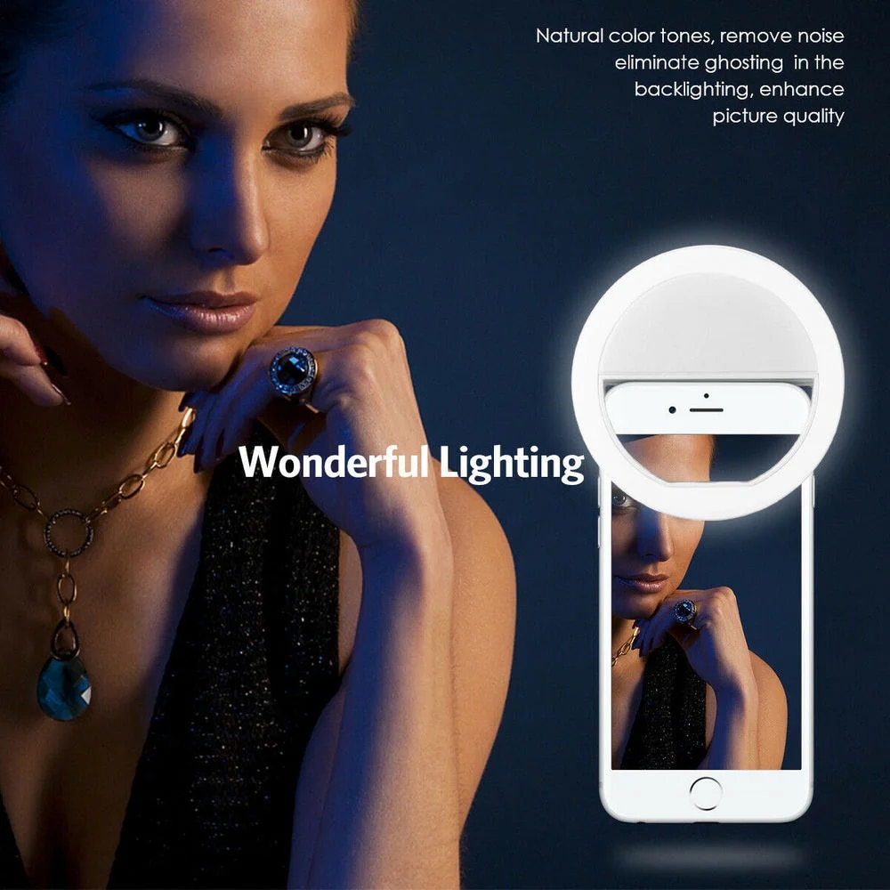 USB Rechargeable LED Selfie Ri - đánh giá và giá Photography Lightning