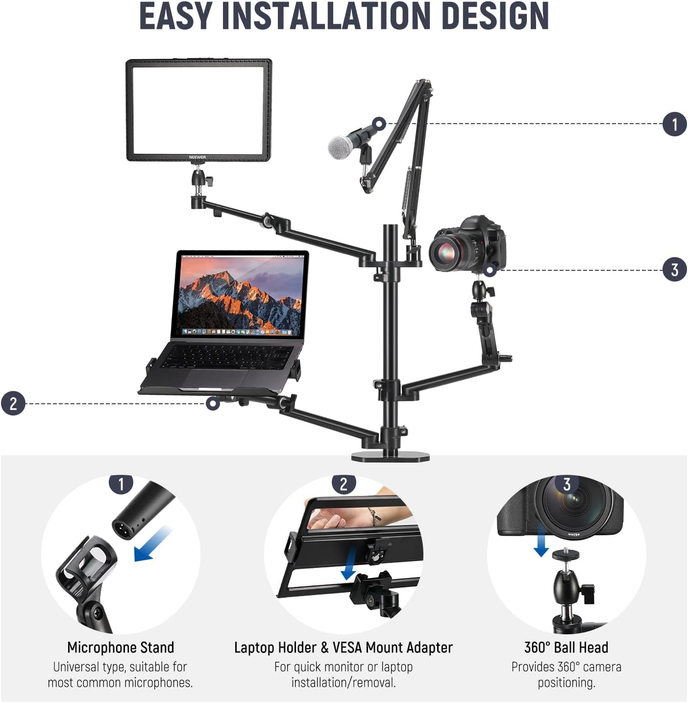Desk Mount Overhead Camera Rig - đánh giá và giá Photography Lighting Rig
