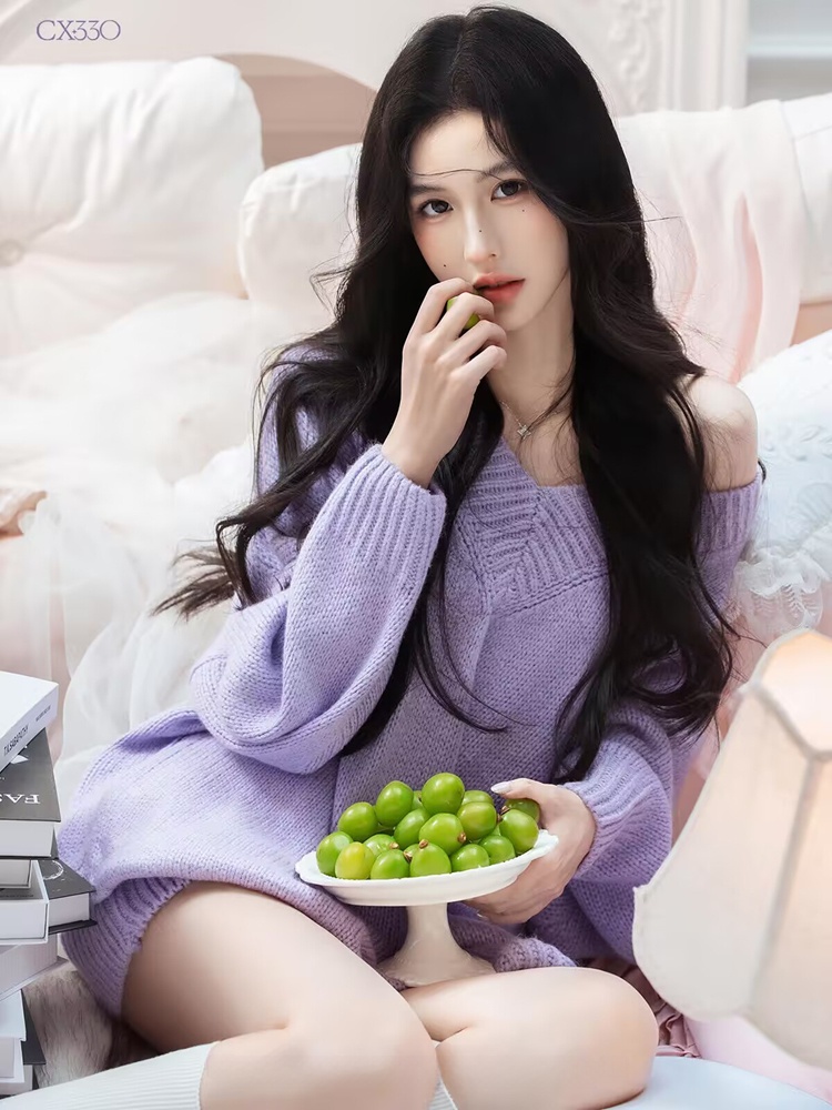 Autumn Winter Purple Sweater O - đánh giá và giá Photography Lighting System